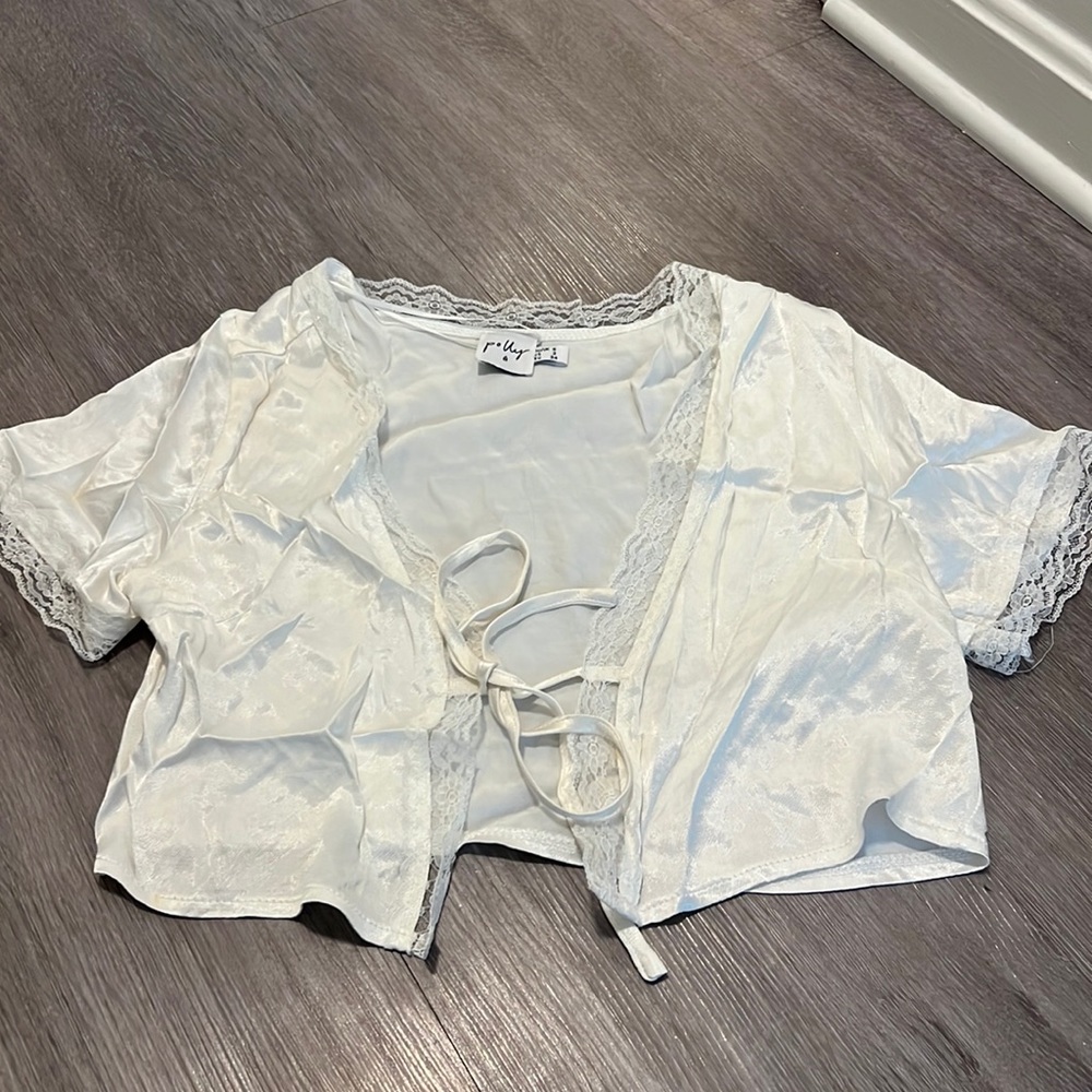 Princess Polly White Tie Front Top